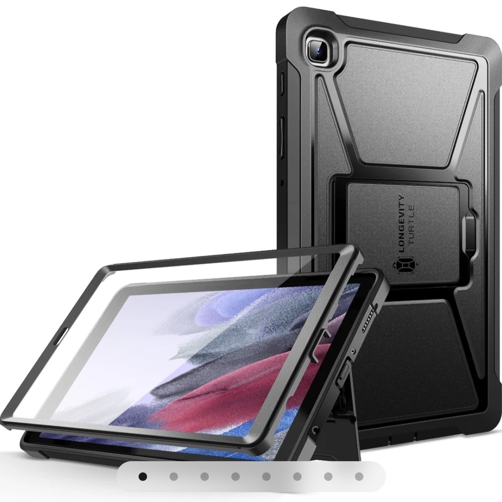 Black Rugged Tablet Case with Kickstand